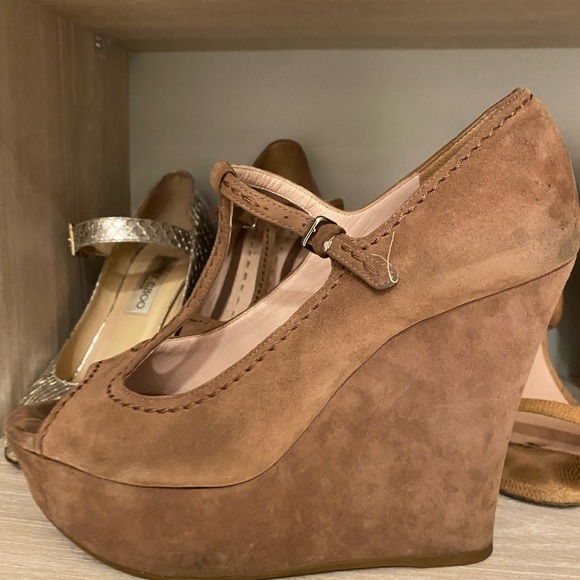 Miu miu platform wedges size 7.5 - Picture 1 of 3